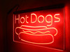 hot dog, hot dogs, led, neon, light, sign