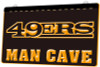 49ers, Man Cave, Acrylic, LED, Sign, light, lighted, neon