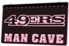 49ers, Man Cave, Acrylic, LED, Sign, light, lighted, neon