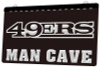 49ers, Man Cave, Acrylic, LED, Sign, light, lighted, neon