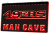 49ers, Man Cave, Acrylic, LED, Sign, light, lighted, neon