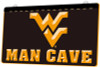 West Virginia, Man Cave, Acrylic, LED, Sign, neon, light. lighted