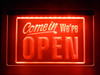 open, led, neon, sign, light