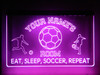 soccer, kids, name, custom, led, neon, acrylic, sign, light