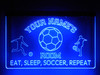 soccer, kids, name, custom, led, neon, acrylic, sign, light