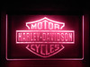 harley, led, neon, sign, bar, shield, light