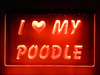 poodle, love, led, neon, acrylic, sign, light