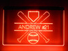 name & number, name and number, led, neon, acrylic, sign, child, kid, youth, baseball, softball, light