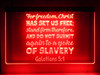 Galatians, 5:1, Jesus, led, God, Church, Christian, Neon, Sign, light