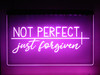 God, Jesus, led, God, Church, Christian, Neon, Sign, faith, light, lighted sign, Not Perfect Just Forgiven