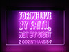 God, Jesus, led, God, Church, Christian, Neon, Sign, faith, light, lighted sign, 2 Corinthians, 5:7, Corinthians