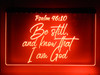 God, Jesus, led, God, Church, Christian, Neon, Sign, faith, light, lighted sign, Psalms, 46:10