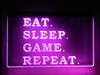 LED, Neon, Sign, light, lighted sign, gaming, video game, ps5, ps4, game room, gamer, Eat, Sleep, Game, Repeat