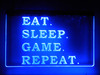 LED, Neon, Sign, light, lighted sign, gaming, video game, ps5, ps4, game room, gamer, Eat, Sleep, Game, Repeat