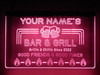 LED, Neon, Sign, light, lighted sign, bar and grill, bar & grill,