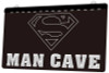 led, neon, sign, superman, man cave, light, lighted sign