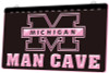 led, neon, sign, man cave, light, lighted sign, Michigan, wolverines