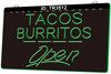 LED, Neon, Sign, light, lighted sign, custom, Tacos, Burritos, Open
