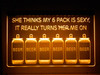 LED, Neon, Sign, light, lighted sign, custom, 
6 pack, beer, man cave, sexy