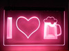 LED, Neon, Sign, light, lighted sign, custom, 
I Love, Beer