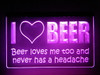 LED, Neon, Sign, light, lighted sign, custom, 
I Love, Beer, Funny