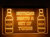 LED, Neon, Sign, light, lighted sign, custom, 
Beer, Nothing Beats a Set of Twins, funny