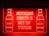 LED, Neon, Sign, light, lighted sign, custom, 
Beer, Nothing Beats a Set of Twins, funny