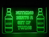 LED, Neon, Sign, light, lighted sign, custom, 
Beer, Nothing Beats a Set of Twins, funny