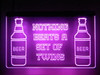 LED, Neon, Sign, light, lighted sign, custom, 
Beer, Nothing Beats a Set of Twins, funny
