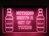 LED, Neon, Sign, light, lighted sign, custom, 
Beer, Nothing Beats a Set of Twins, funny