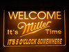 LED, Neon, Sign, light, lighted sign, custom, mgd, miller, beer, 5 O'clock Somewhere