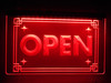 open, led, neon, sign, light, sign