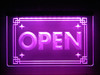 open, led, neon, sign, light, sign