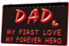 dad, led, neon, sign