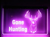 hunting, led, neon, sign, light, deer, gone,