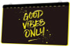 Good Vibes Only, Acrylic, LED, Sign, neon