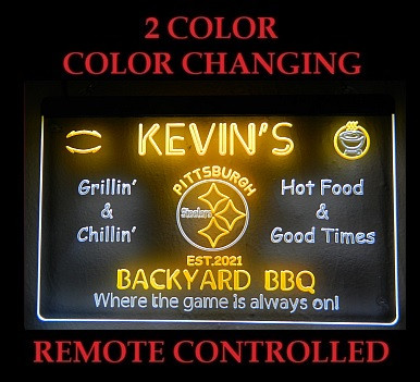 2 Color - Color Changing Remote Controlled Custom LED Sign