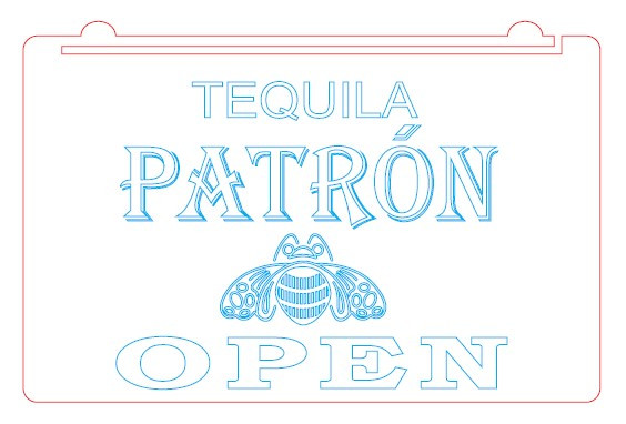 Tequila Patron with Acrylic Logo Neon Signs main image 1