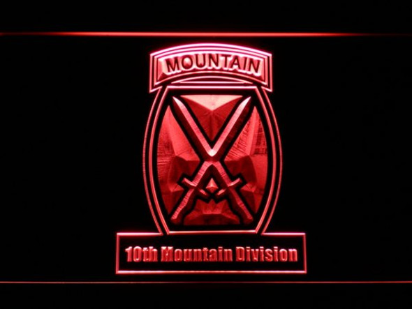 US, Army, 10th, Mountain, Division, LED, Sign, neon, lighted