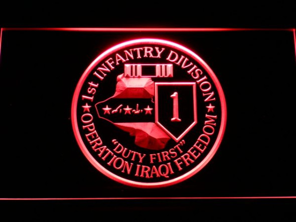 US, Army, 1st, Infantry, Division, Operation, Iraqi, LED, Sign, neon, light, lighted