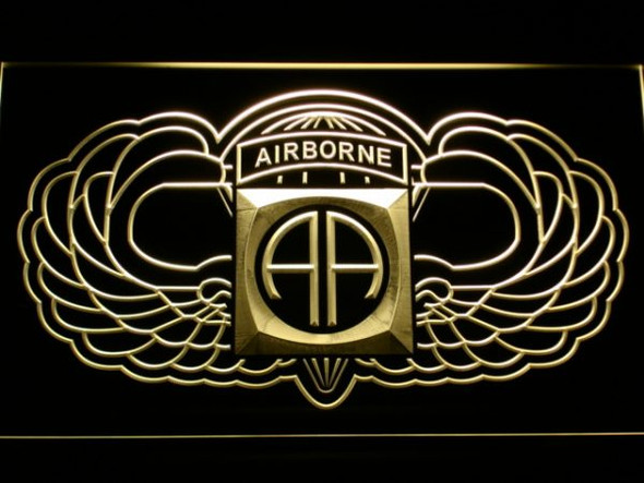 US, Army, 82nd, Airborne, Division, Wings, LED, Sign, light, lighted, neon