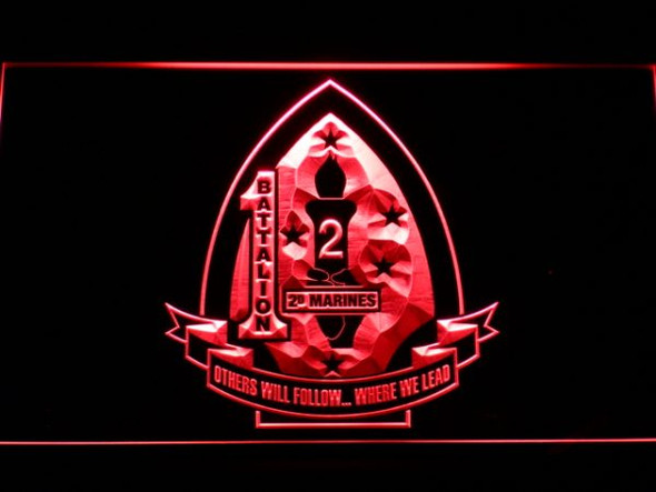 US, Marine, Corps, 1st, Battalion, 2nd, Marines, LED, Sign, light, neon, lighted