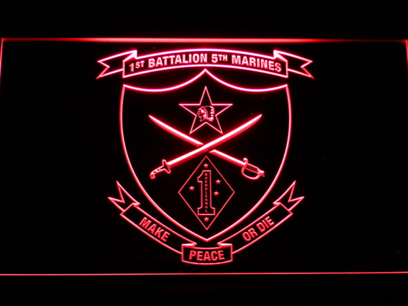 US, Marine, Corps, 1st, Battalion, 5th, Marines, LED, Sign, neon, lioght, lighted