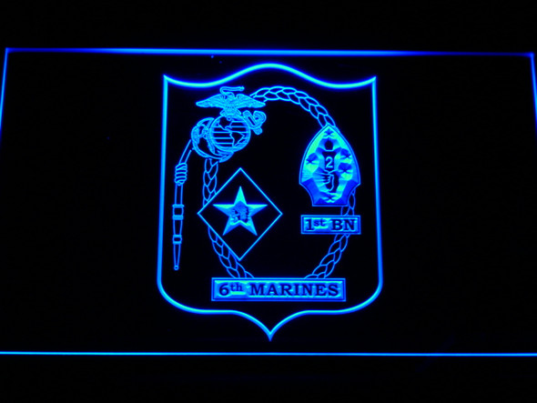 US, Marine, Corps, 1st, Battalion, 6th, Marines, LED, Sign, neon, light, lighted