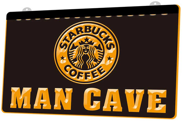 Custom Made Star Bucks Coffee Man Cave LED Sign