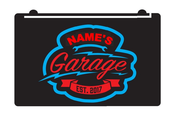 garage, led, neon, sign, Personalized