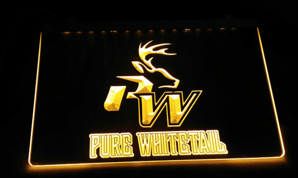 pure whitetail, led, neon, sign