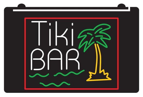 tiki, bar, led, neon, sign, light