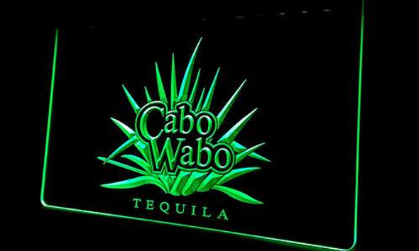 cabo wabo, tequilla, led, neon, sign