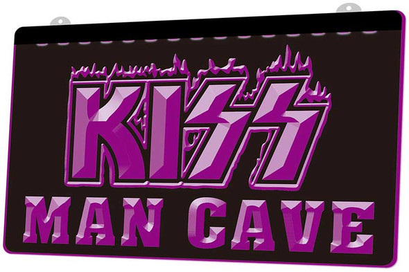 KISS, Man Cave, Acrylic, LED, Sign, light, lighted, neon